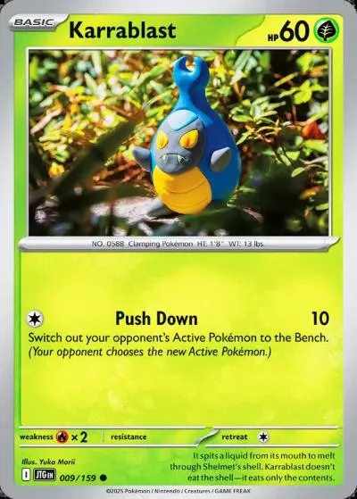 Karrablast 9/159 Journey Together Pokemon card