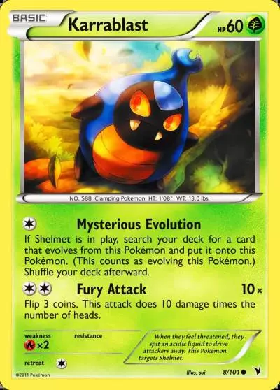 Karrablast 8/101 Noble Victories Pokemon card