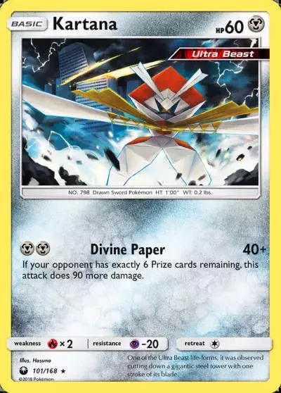 Kartana 101/168 Celestial Storm Pokemon card