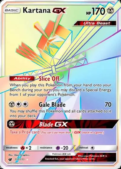 Kartana-GX 117/111 Crimson Invasion Pokemon card