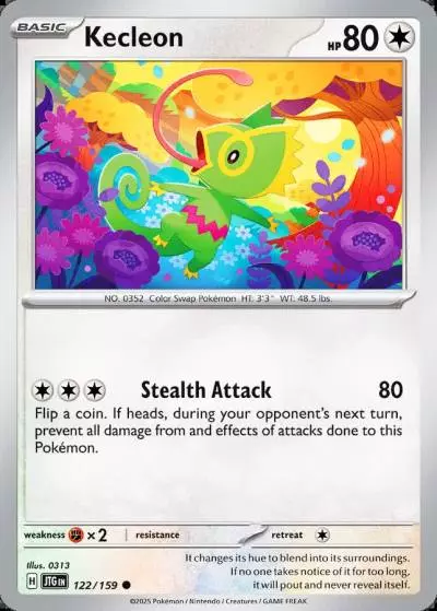 Kecleon 122/159 Journey Together Pokemon card