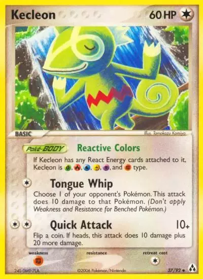 Kecleon 37/92 Legend Maker Pokemon card
