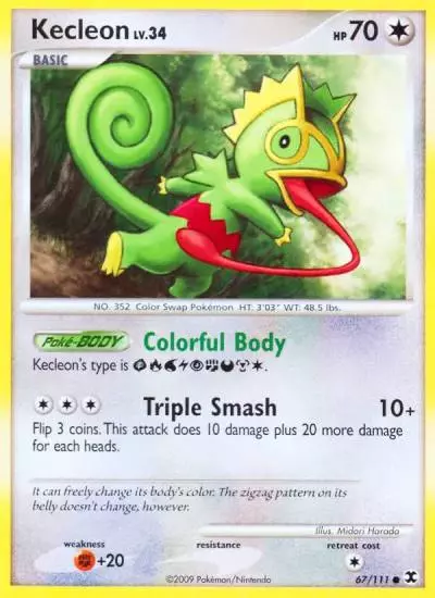 Kecleon 67/111 Rising Rivals Pokemon card