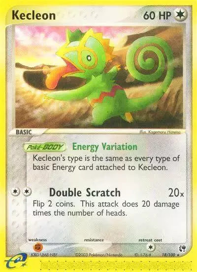 Kecleon 18/100 Sandstorm Pokemon card
