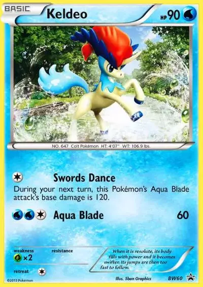 Keldeo BW60/101 BW Black Star Promos Pokemon card