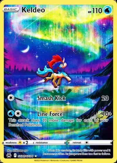 Keldeo GG07/70 Crown Zenith Galarian Gallery Pokemon card