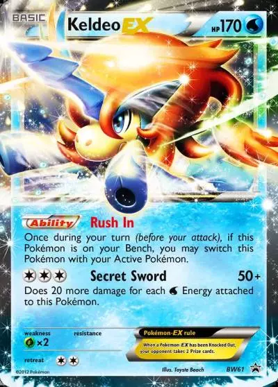 Keldeo-EX BW61/101 BW Black Star Promos Pokemon card
