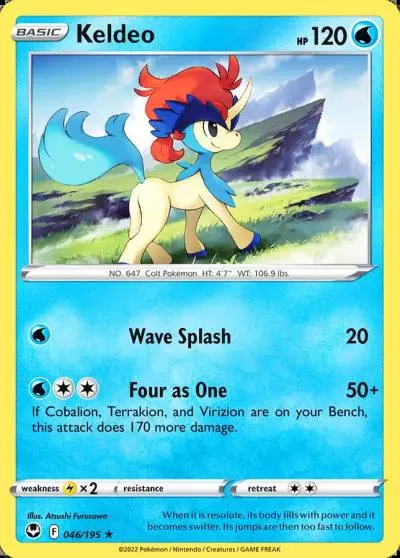 Keldeo 46/195 Silver Tempest Pokemon card