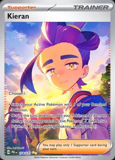 Kieran 174/131 Prismatic Evolutions Pokemon card