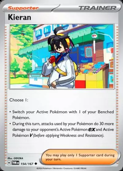 Kieran 154/167 Twilight Masquerade Pokemon card
