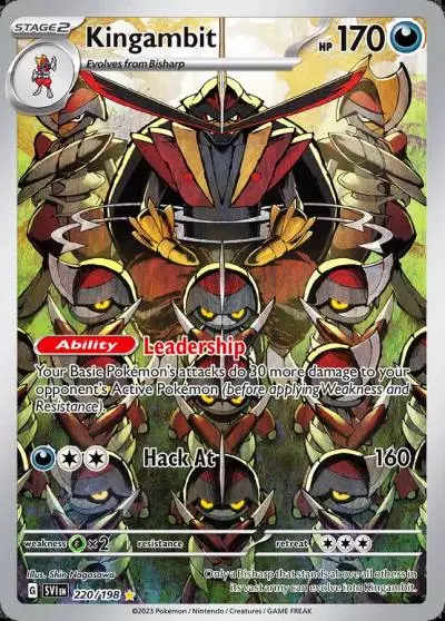 Kingambit 220/198 Scarlet & Violet Pokemon card