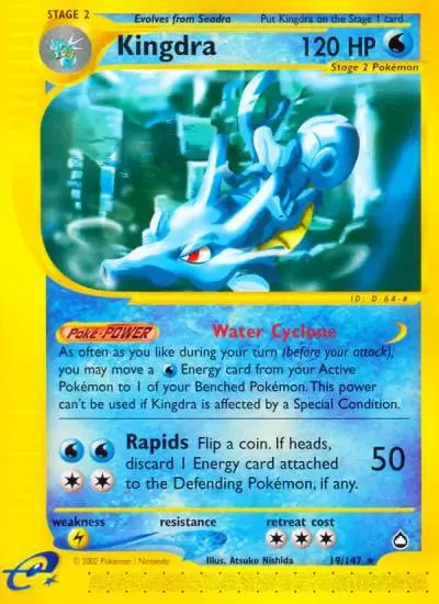 Kingdra 19/147 Aquapolis Pokemon card