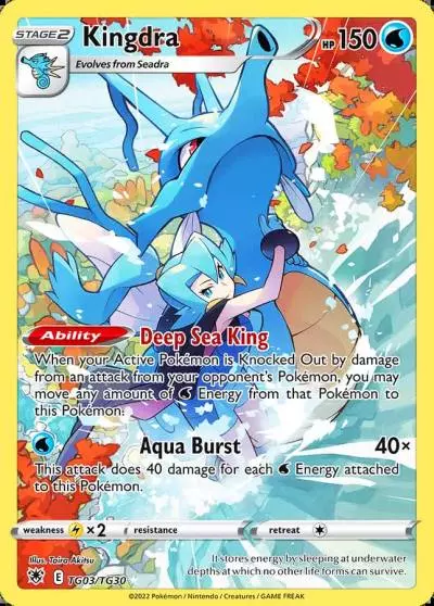 Kingdra TG03/30 Astral Radiance Trainer Gallery Pokemon card