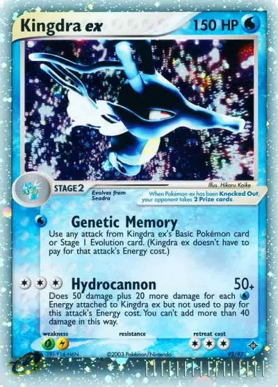 Kingdra ex 92/97 Dragon Pokemon card