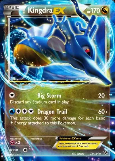 Kingdra-EX 73/124 Fates Collide Pokemon card