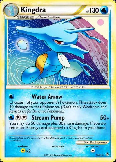 Kingdra 17/95 HS—Unleashed Pokemon card