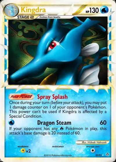 Kingdra 85/95 HS—Unleashed Pokemon card