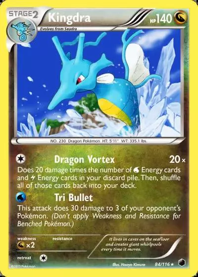 Kingdra 84/116 Plasma Freeze Pokemon card