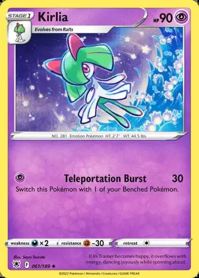Kirlia 61/189 Astral Radiance Pokemon card