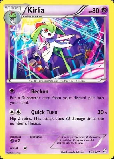 Kirlia 69/162 BREAKthrough Pokemon card