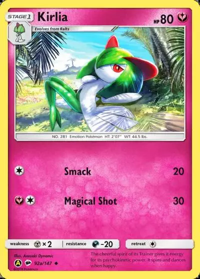Kirlia 92a/147 Burning Shadows Pokemon card