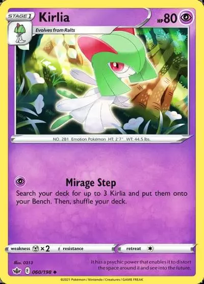 Kirlia 60/198 Chilling Reign Pokemon card