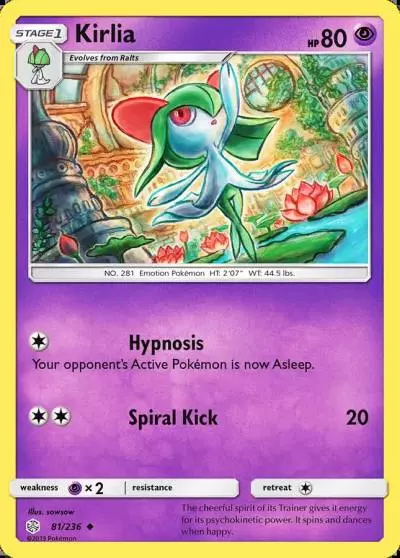 Kirlia 81/236 Cosmic Eclipse Pokemon card