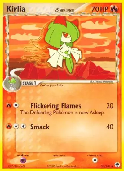 Kirlia δ 33/101 Dragon Frontiers Pokemon card