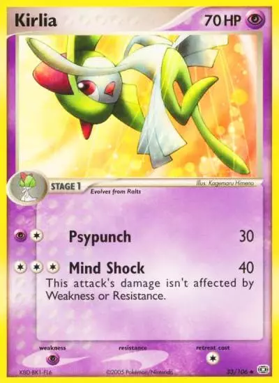 Kirlia 33/106 Emerald Pokemon card