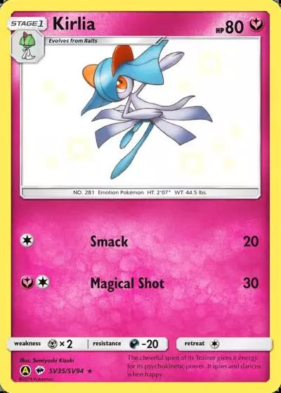 Kirlia SV35/94 Hidden Fates Shiny Vault Pokemon card