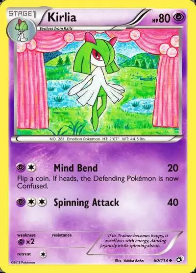 Kirlia 60/113 Legendary Treasures Pokemon card