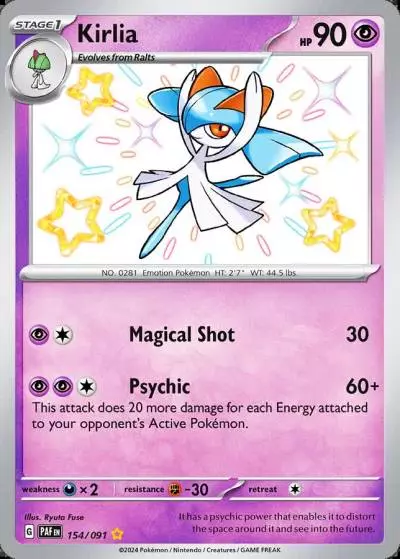 Kirlia 154/91 Paldean Fates Pokemon card