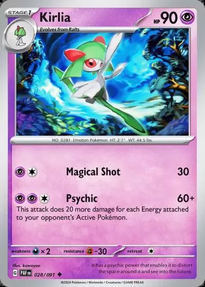 Kirlia 28/91 Paldean Fates Pokemon card