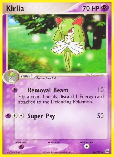 Kirlia 34/109 Ruby & Sapphire Pokemon card