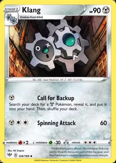 Klang 126/189 Darkness Ablaze Pokemon card