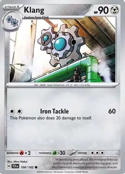 Klang 100/142 Stellar Crown Pokemon card