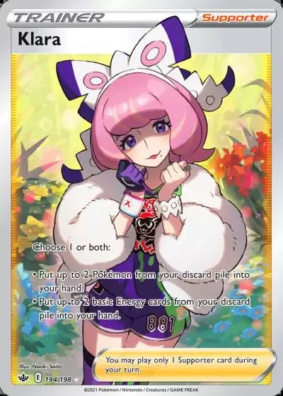 Klara 194/198 Chilling Reign Pokemon card