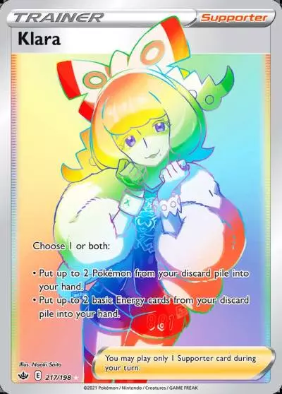 Klara 217/198 Chilling Reign Pokemon card
