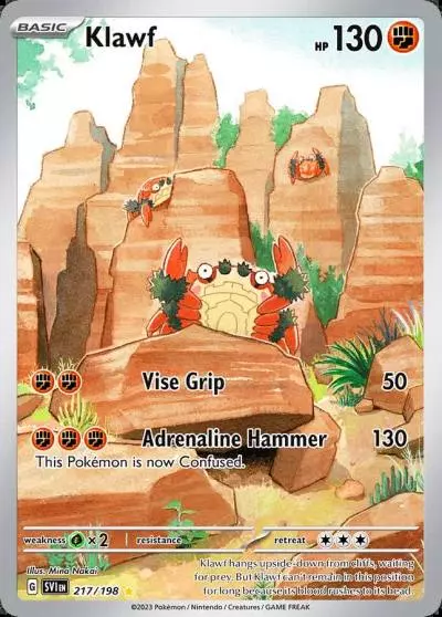 Klawf 217/198 Scarlet & Violet Pokemon card