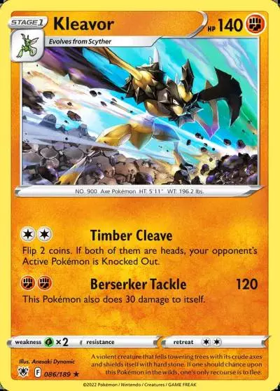 Kleavor 86/189 Astral Radiance Pokemon card