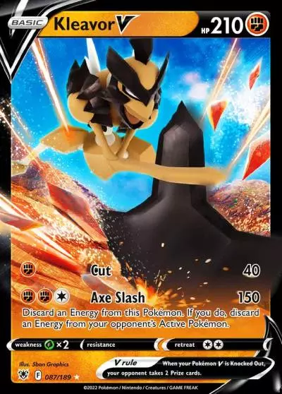 Kleavor V 87/189 Astral Radiance Pokemon card