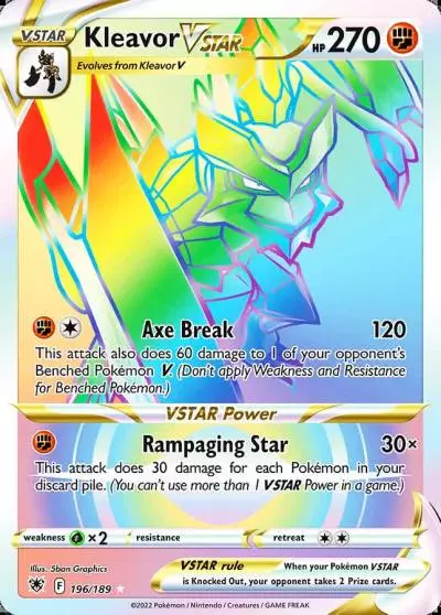 Kleavor VSTAR 196/189 Astral Radiance Pokemon card