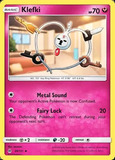 Klefki 89/131 Forbidden Light Pokemon card