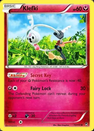 Klefki 73/111 Furious Fists Pokemon card