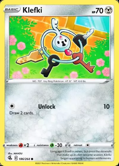 Klefki 186/264 Fusion Strike Pokemon card