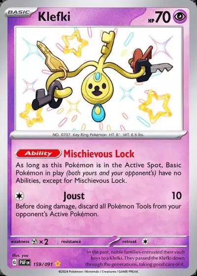 Klefki 159/91 Paldean Fates Pokemon card