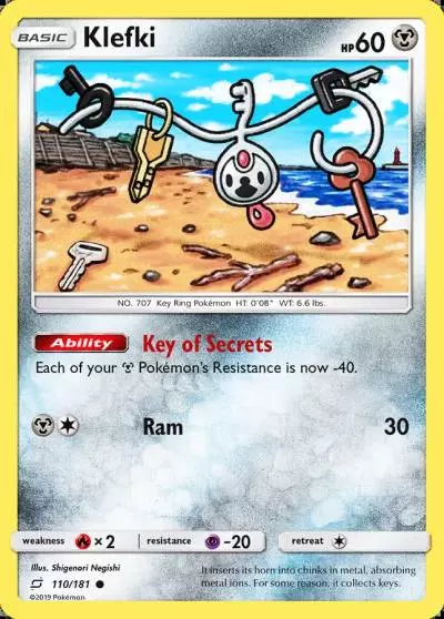 Klefki 110/181 Team Up Pokemon card