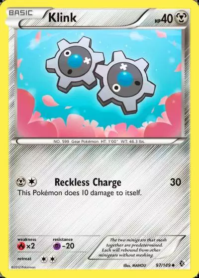 Klink 97/149 Boundaries Crossed Pokemon card