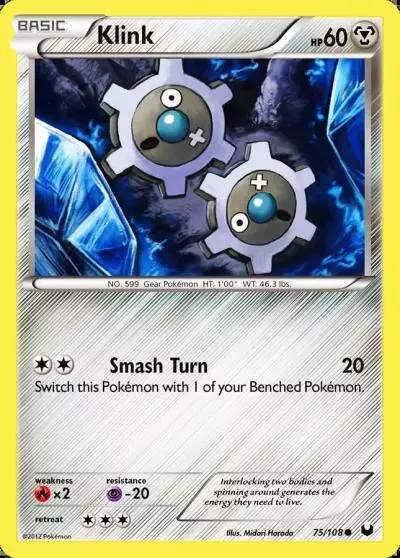 Klink 75/108 Dark Explorers Pokemon card