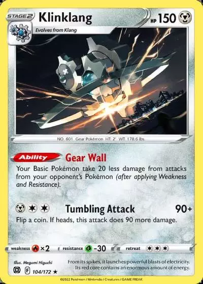 Klinklang 104/172 Brilliant Stars Pokemon card
